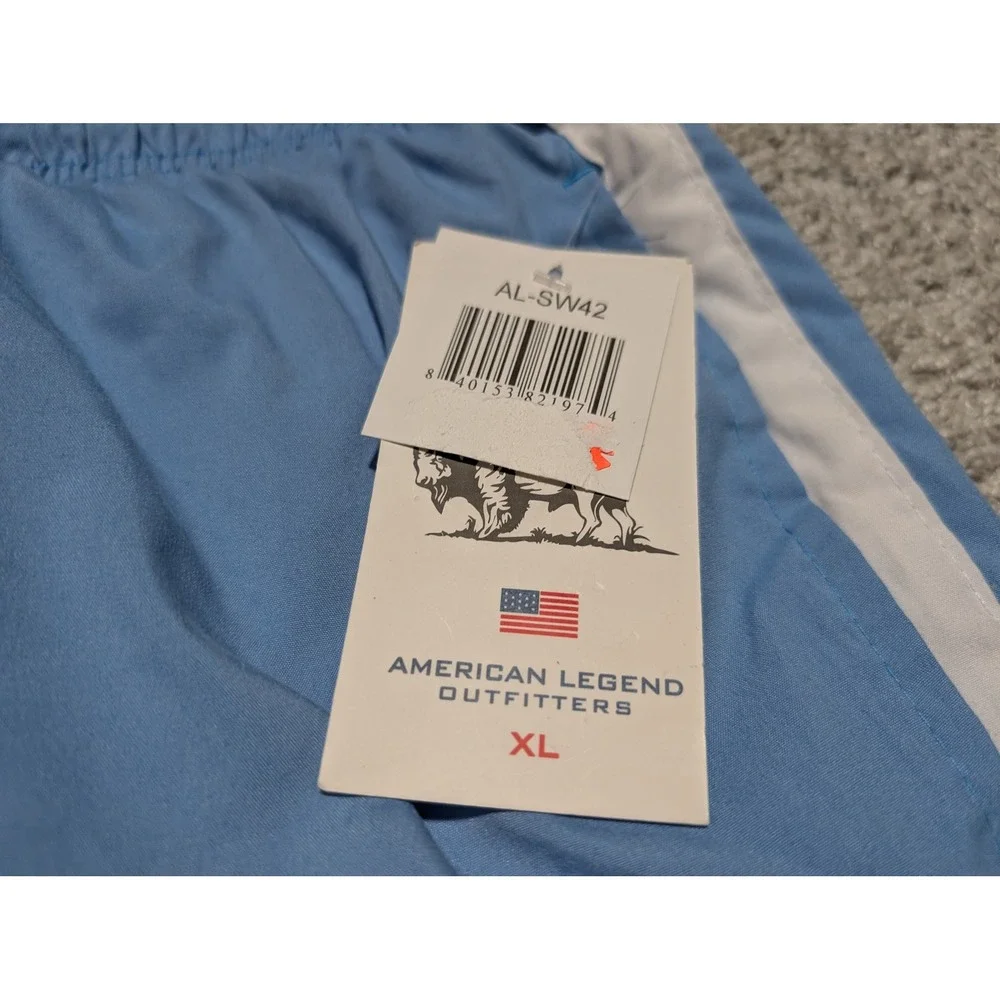 American Legend Outfitters Swim Trunks Mens XL Blue AL-SW42 Cargo Mesh Lined New